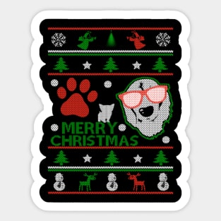 Dog Ugly Christmas Sweater Sticker